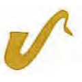 Mylar Confetti Shapes Saxophone (5")